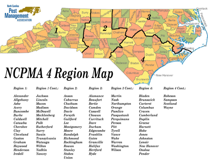 NCPMA Regions Map
